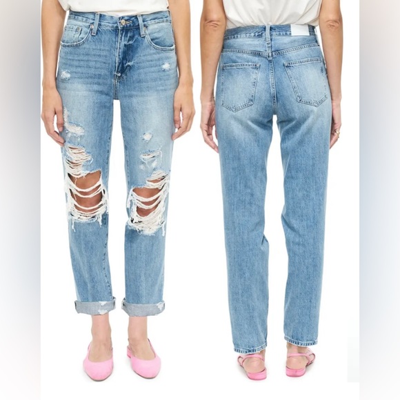 pistola Denim - Pistola Presley Destroyed High Waist Relaxed Jeans